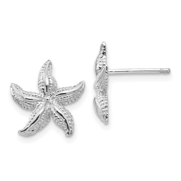 14k White GoldStarfish Earrings,All Products : American Fashion Style Bags On Sale